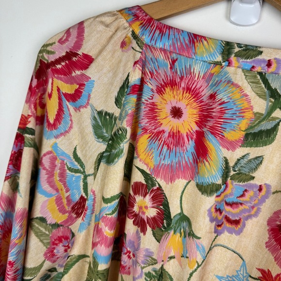 NWT Skies Are Blue Curvy Kaden Long Sleeve Maxi Dress Size 2X Multi Floral Flowy - Picture 6 of 15